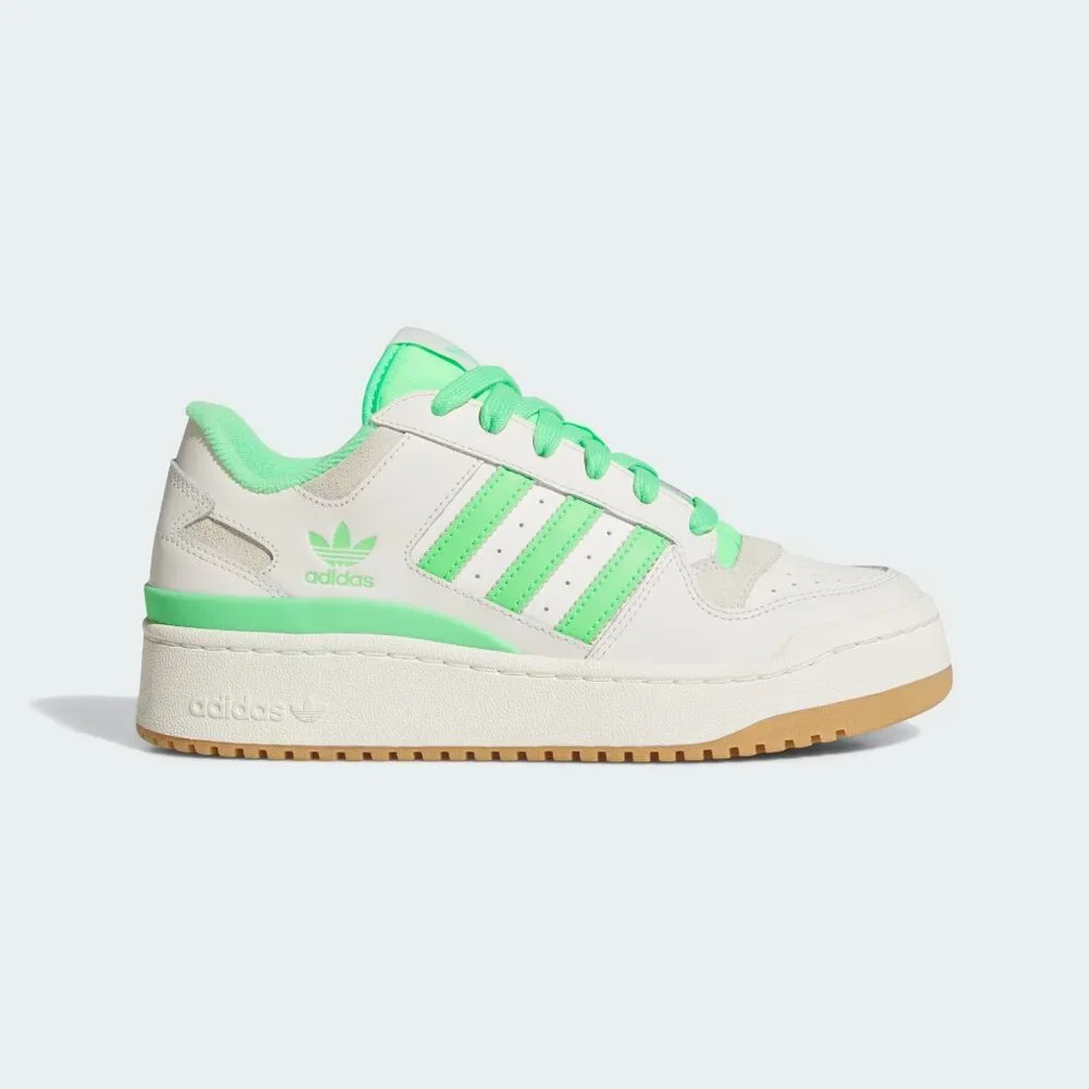 NWT Adidas Women's Forum Bold Stripes 'White Green' Shoes JR0485